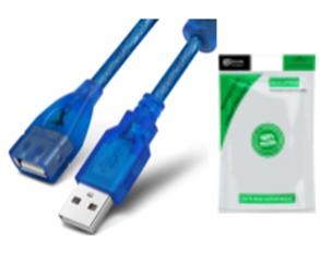Transparent blue 2.0 USB extension cable