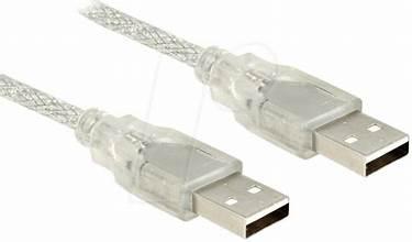 Transparent blue 2.0 USB--T port cable